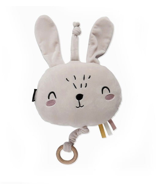 Coussin musical - Lapin rose