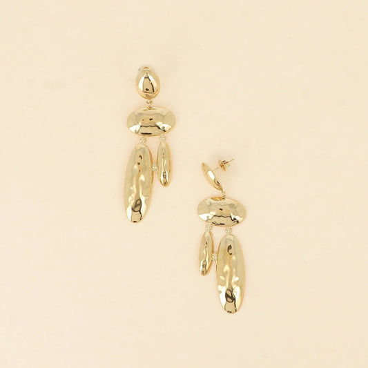 Boucles pendantes - formes géométriques – Doré