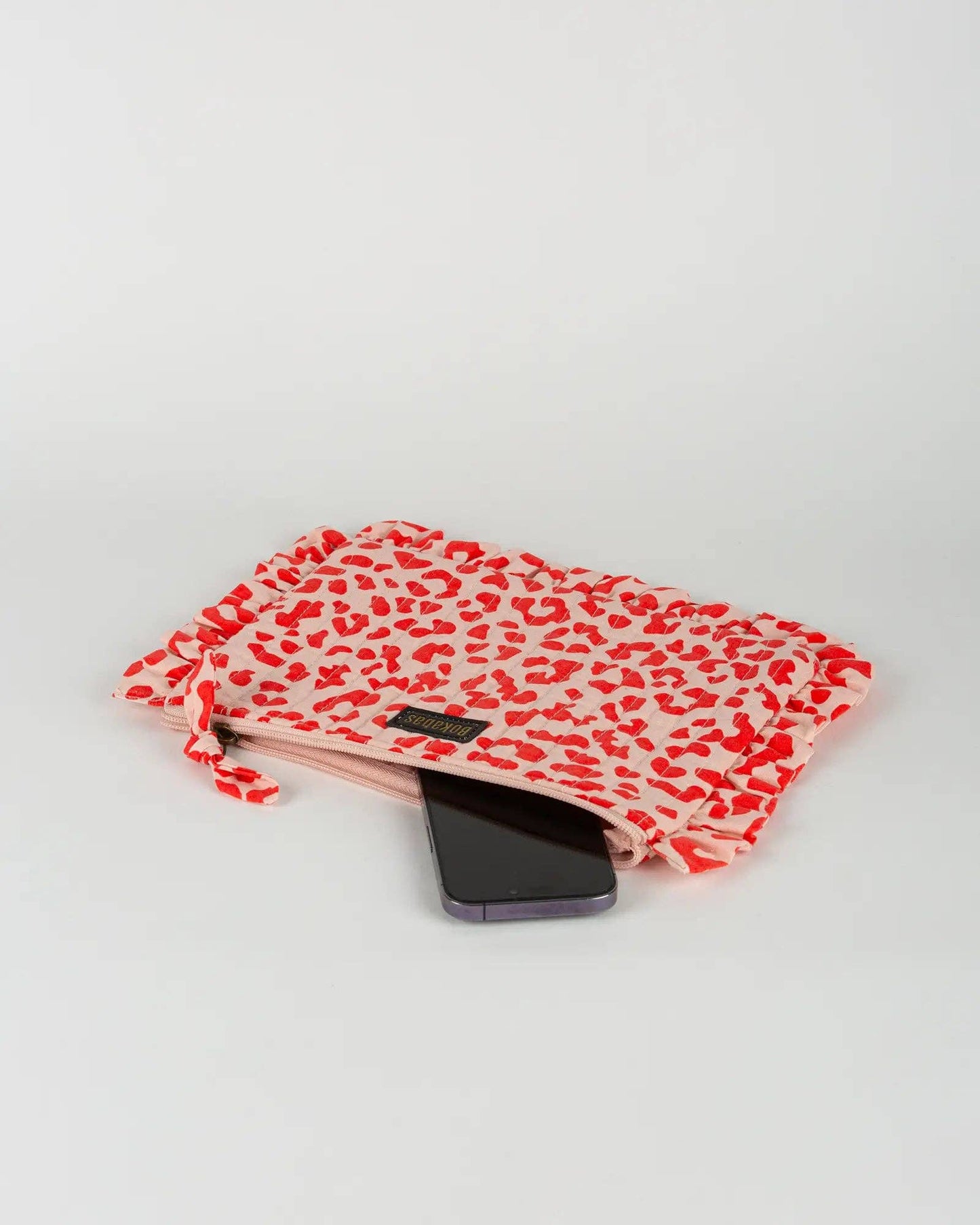 Pochette matelassée à froufrous Valentine: Grande