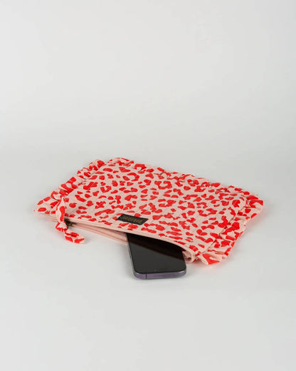 Pochette matelassée à froufrous Valentine: Grande