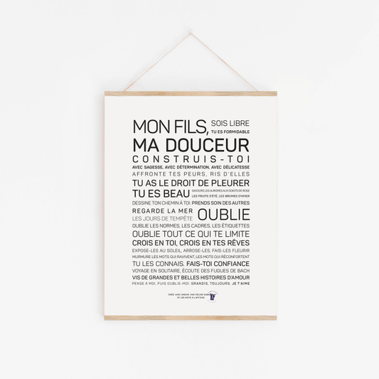 Affiche A toi, mon fils: MINI A6 10.5 x 14.8 mm