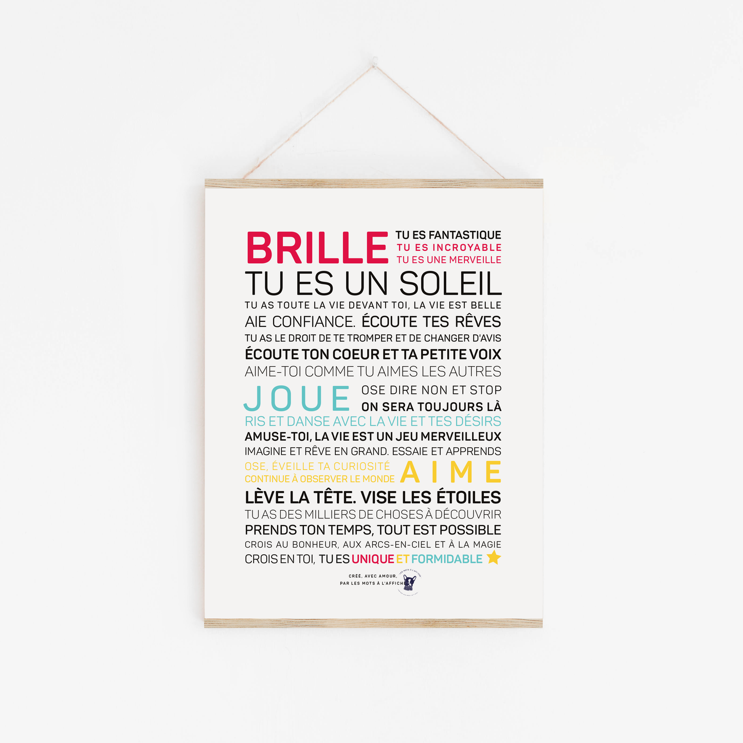 Affiche Brille, tu es un soleil: MINI A6 10.5 x 14.8 mm