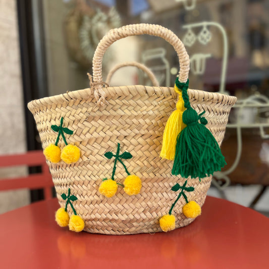 Panier berbère artisanal feuille de palmier | Janaya