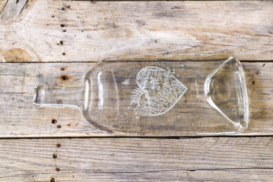 LES PLATES & illustrées Coeur- Transparente