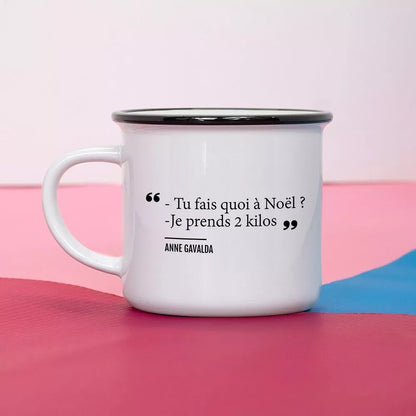 Mug Tu fais quoi à Noël ? Je prends 2 kilos / Spécial Noël