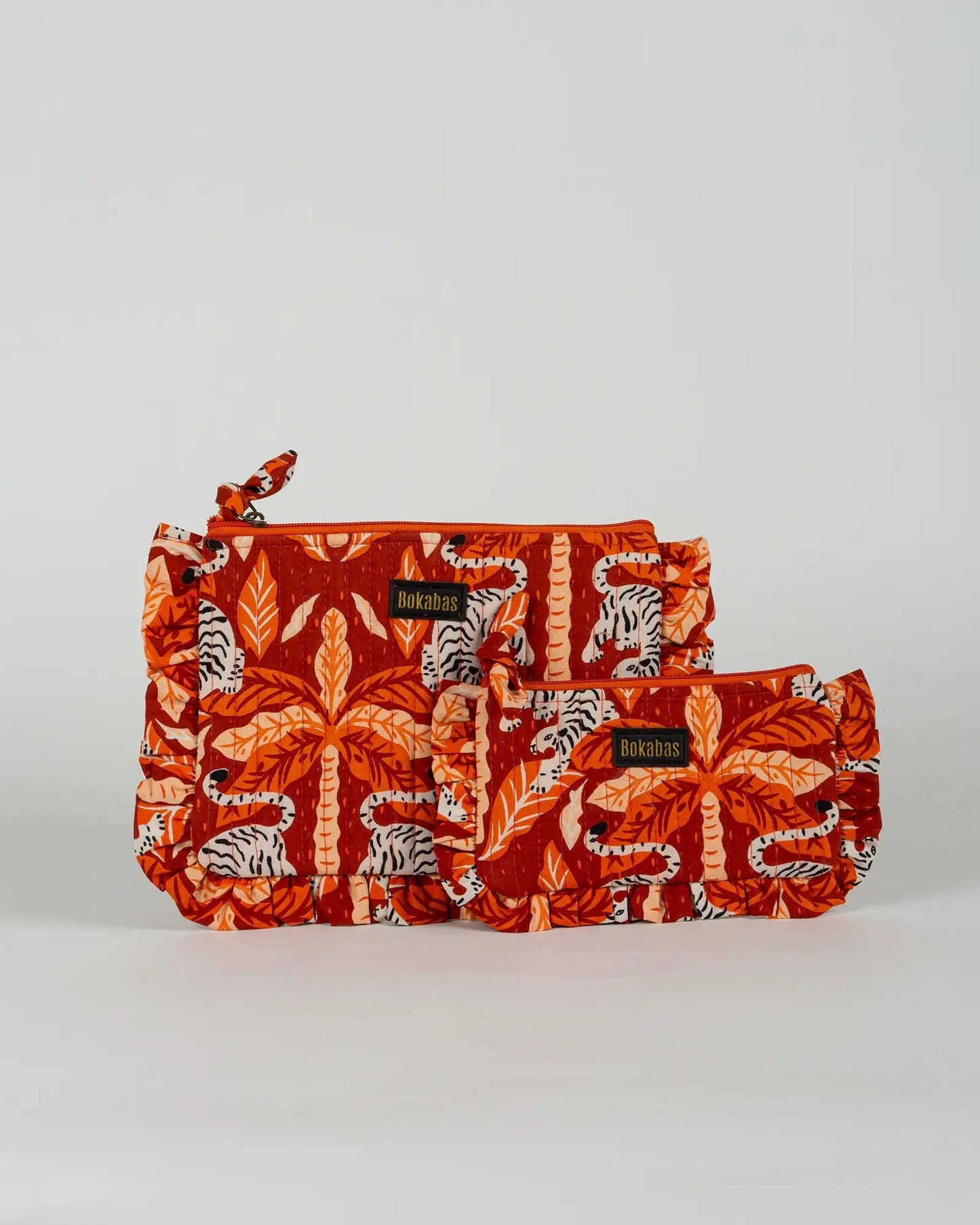 Pochette matelassée à froufrous Tropique: Grande