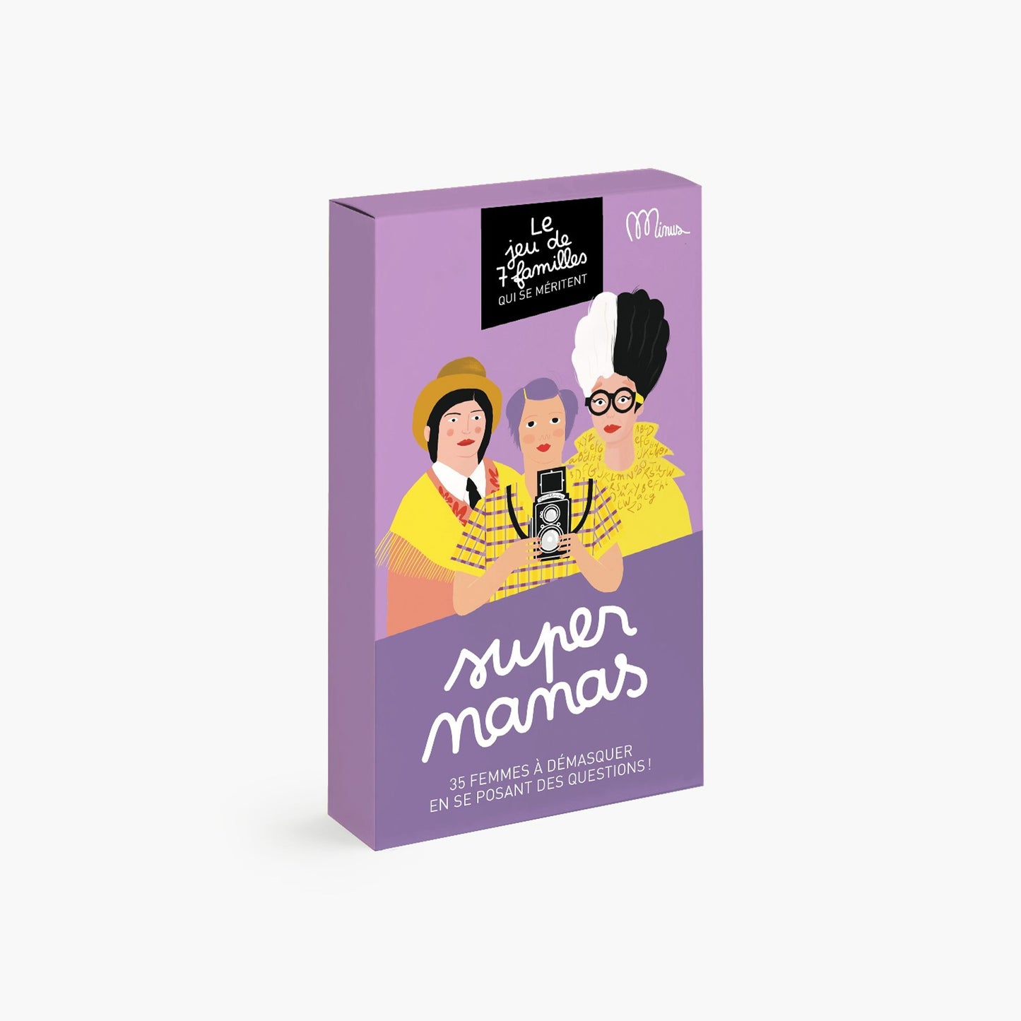 SUPER NANAS - Le jeu de 7 familles qui se méritent - 35 femmes à démasquer en se posant des questions ! - Jeu de 7 Familles Cultes à Découvrir