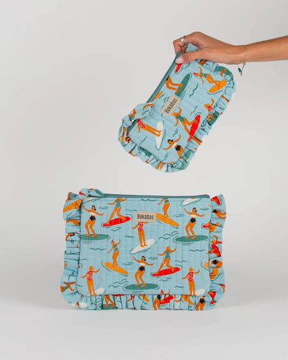 Pochette matelassée à froufrous Surf: Grande