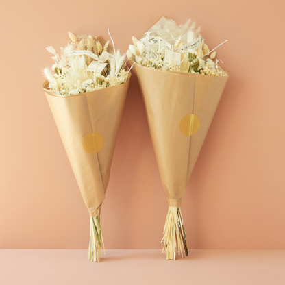 Fleurs séchées - Bouquet de campagne exclusif - Blanc