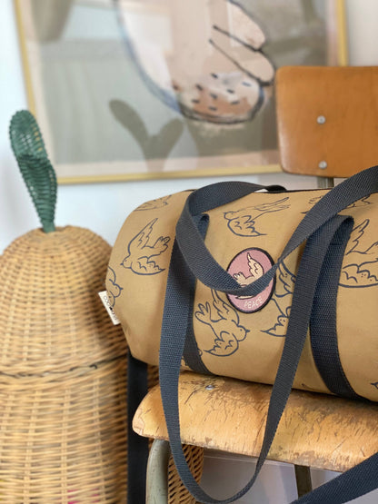 Sac de sport/sac de sport en toile BIRD mustard