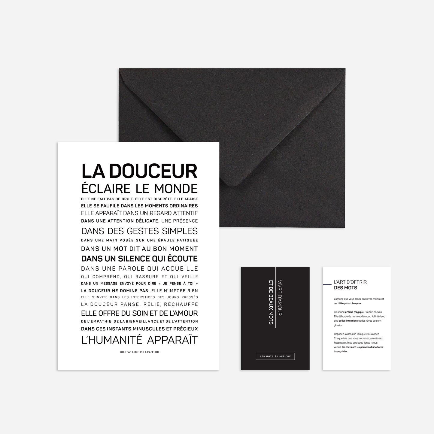 Affiche La douceur éclaire le monde: MINI A6 10.5 x 14.8 mm