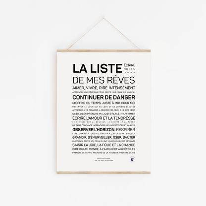 Affiche La liste de mes rêves