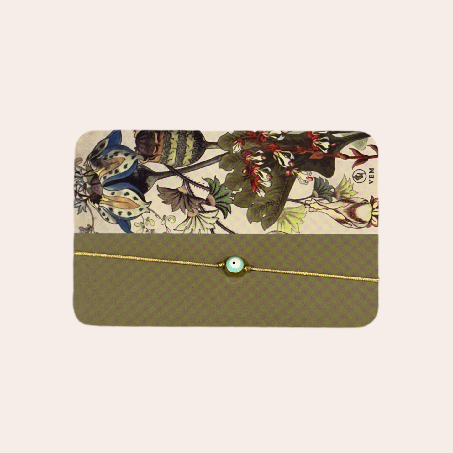 Bracelet en fil et porcelaine - Oeil