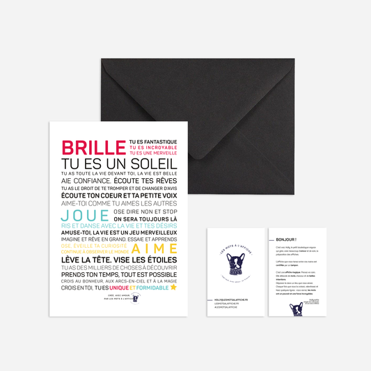 Affiche Brille, tu es un soleil: MINI A6 10.5 x 14.8 mm