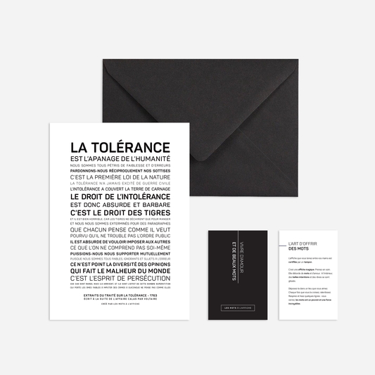 Affiche La tolérance: MINI A6 10.5 x 14.8 mm