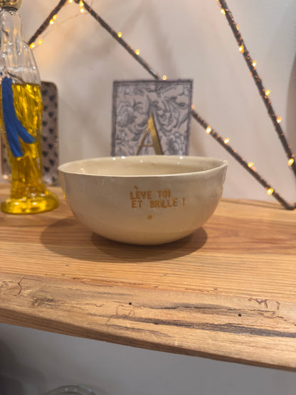 Céramiques Artisanales - Bol en grès blanc