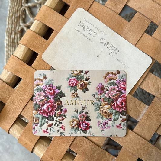 Carte Postale Décorative "Amour doré Ysée"