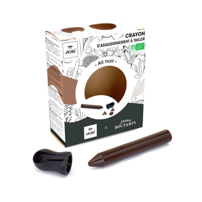 Crayon d’assaisonnement Ail noir – Coffret avec taille-crayon – OCNI