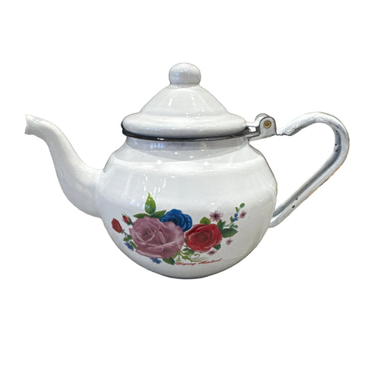 Théière en acier émaillé vitifiée