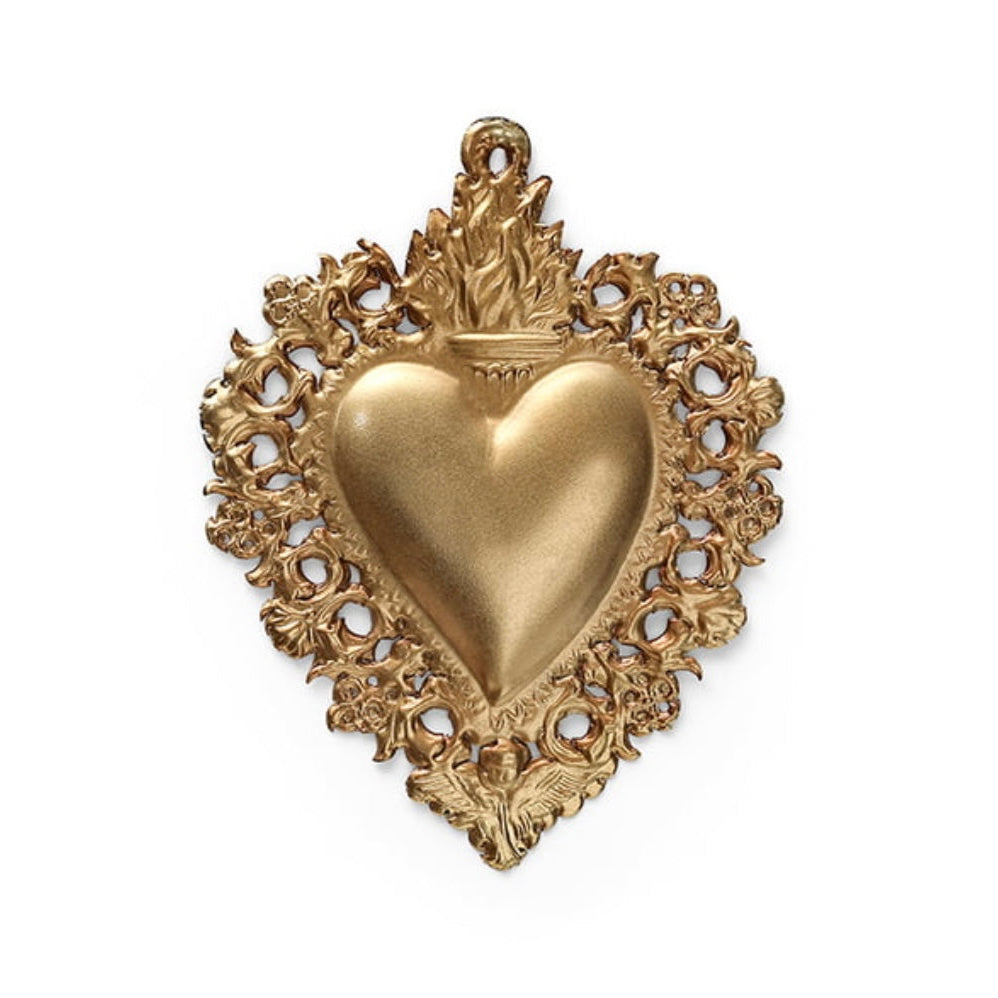 Petit ex-voto - Coeur Maria, or