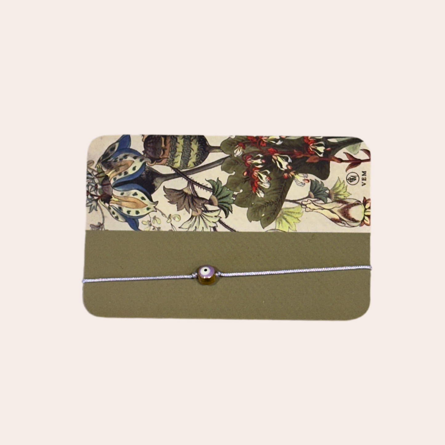 Bracelet en fil et porcelaine - Oeil
