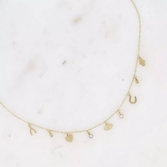 Collier Débora – charms chance et maille fine