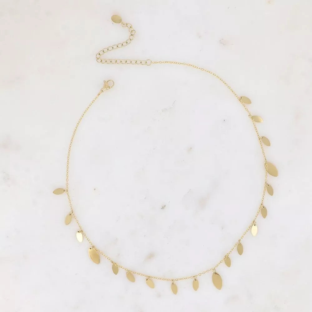 Collier Ovlina doré à pampilles mobiles