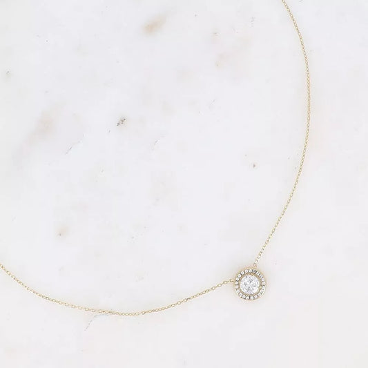 Collier Élisa – pendentif cristal