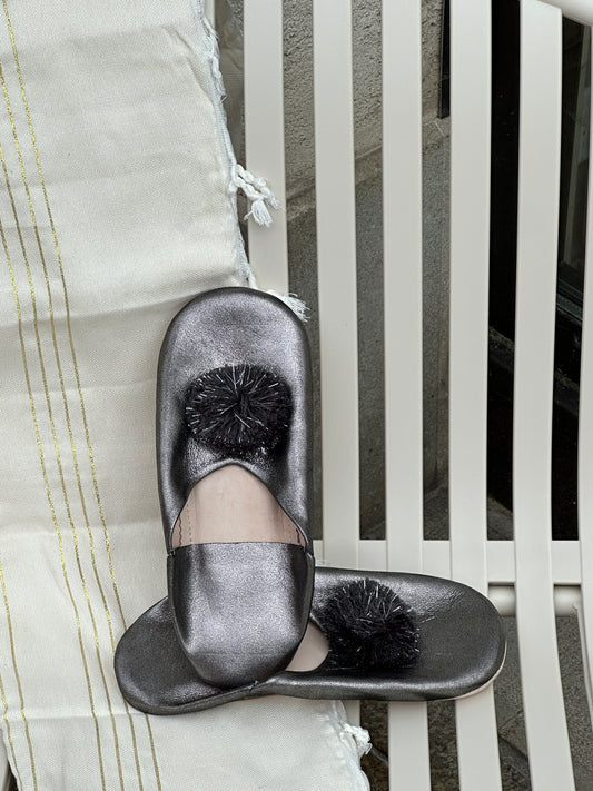 Babouche intérieur cuir