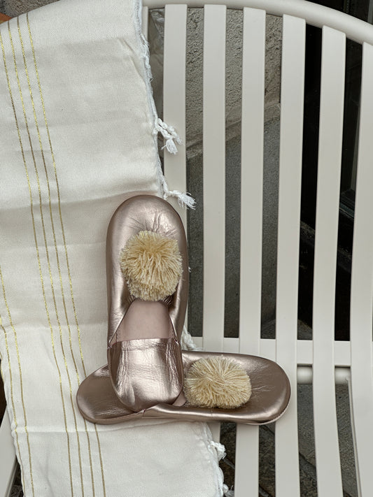 Babouche intérieur cuir