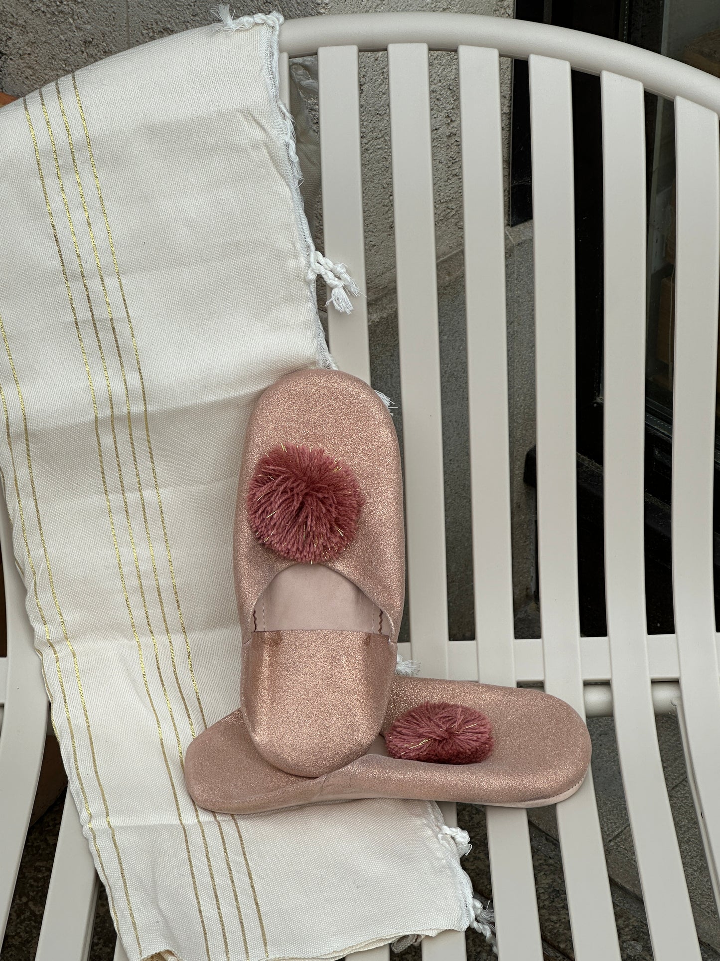 Babouche intérieur cuir