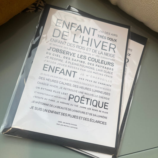 Affiche enfant de l’hiver A6