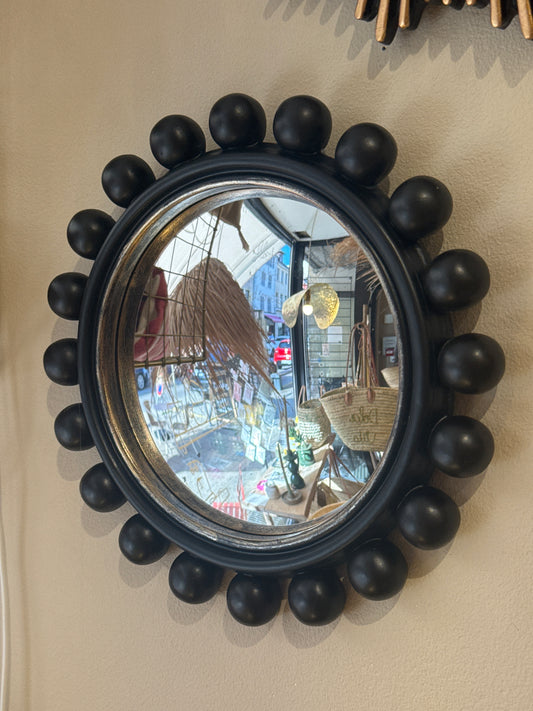 Miroir boules convexe noir–21,5 cm
