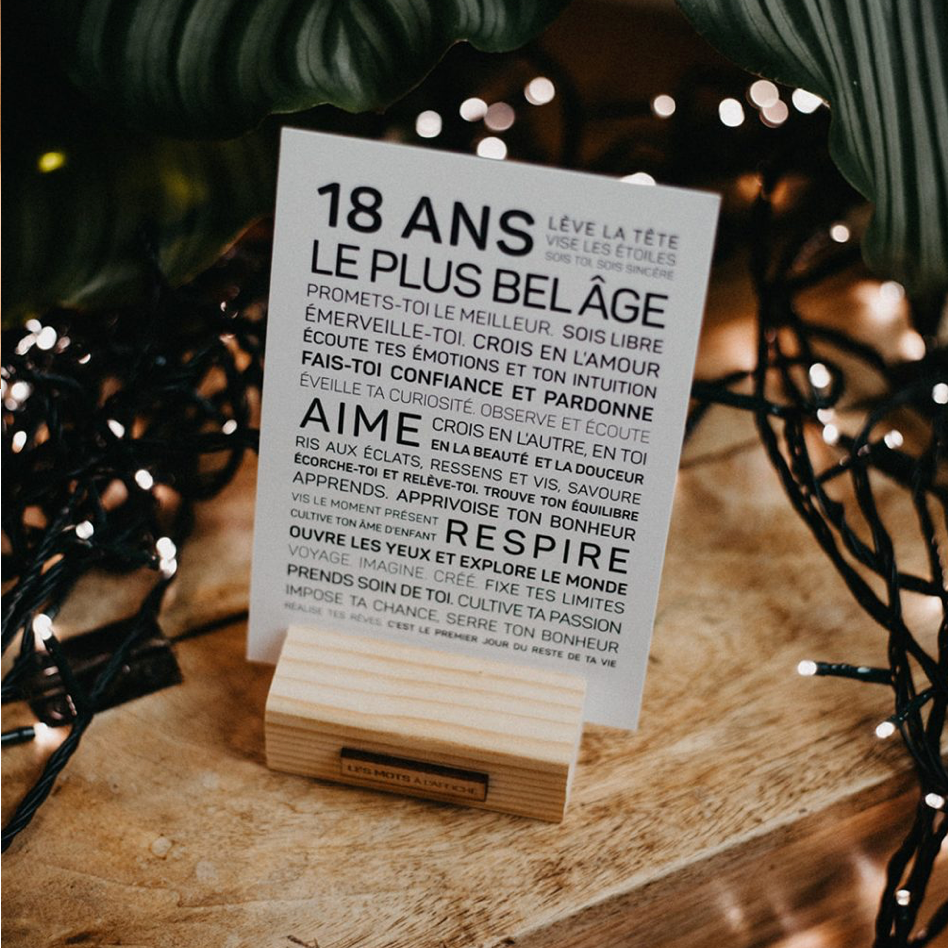 Affiche 18 ans - MINI A6 10.5 x 14.8 mm