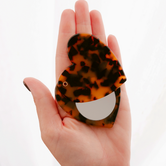 Miroir Coeur - Léopard