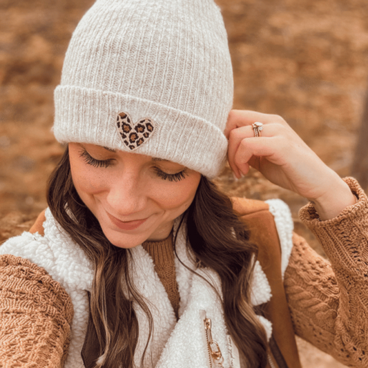 Bonnet - Coeur Léopard