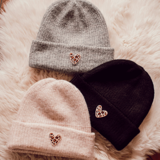 Bonnet - Coeur Léopard