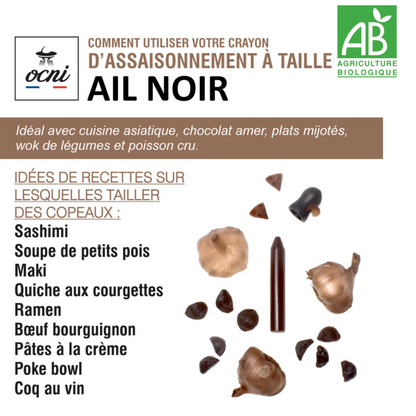 Crayon d’assaisonnement à tailler – Ail Noir