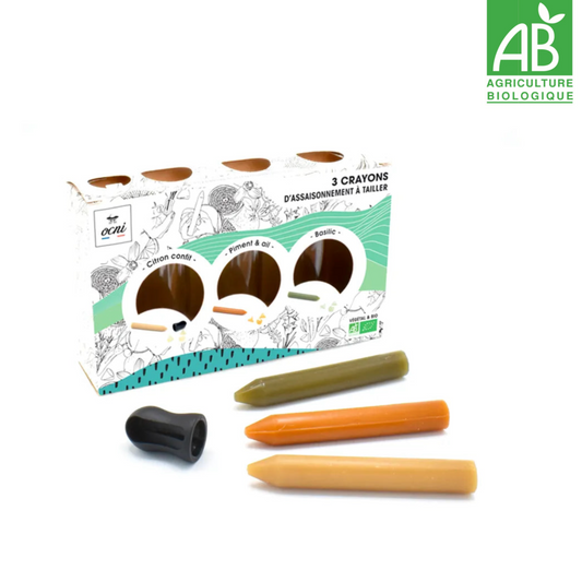 Coffret d’assaisonnement à tailler - Citron Confit, Basilic & Piment & Ail