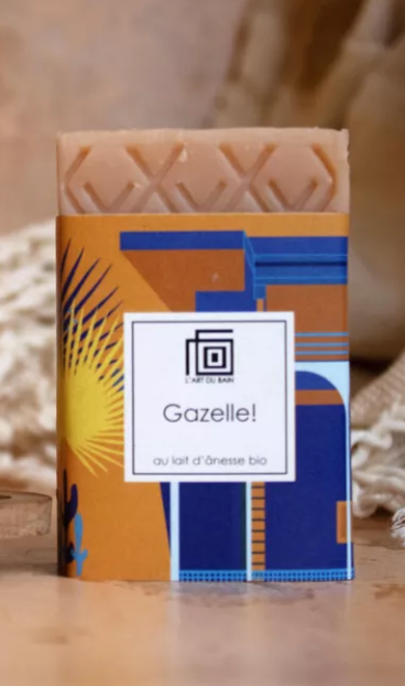 Savon Gazelle – Lait d’ânesse bio, Géranium Rosa & Agrumes