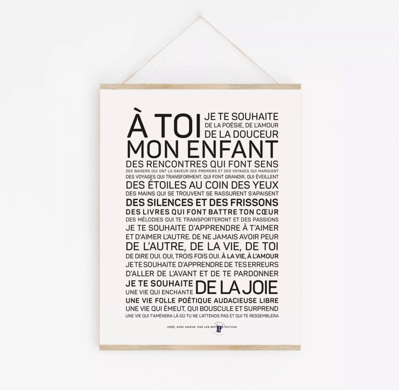 Affiche  Mon enfant – illustrée A6