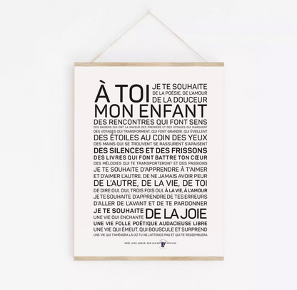 Affiche  Mon enfant – illustrée A6