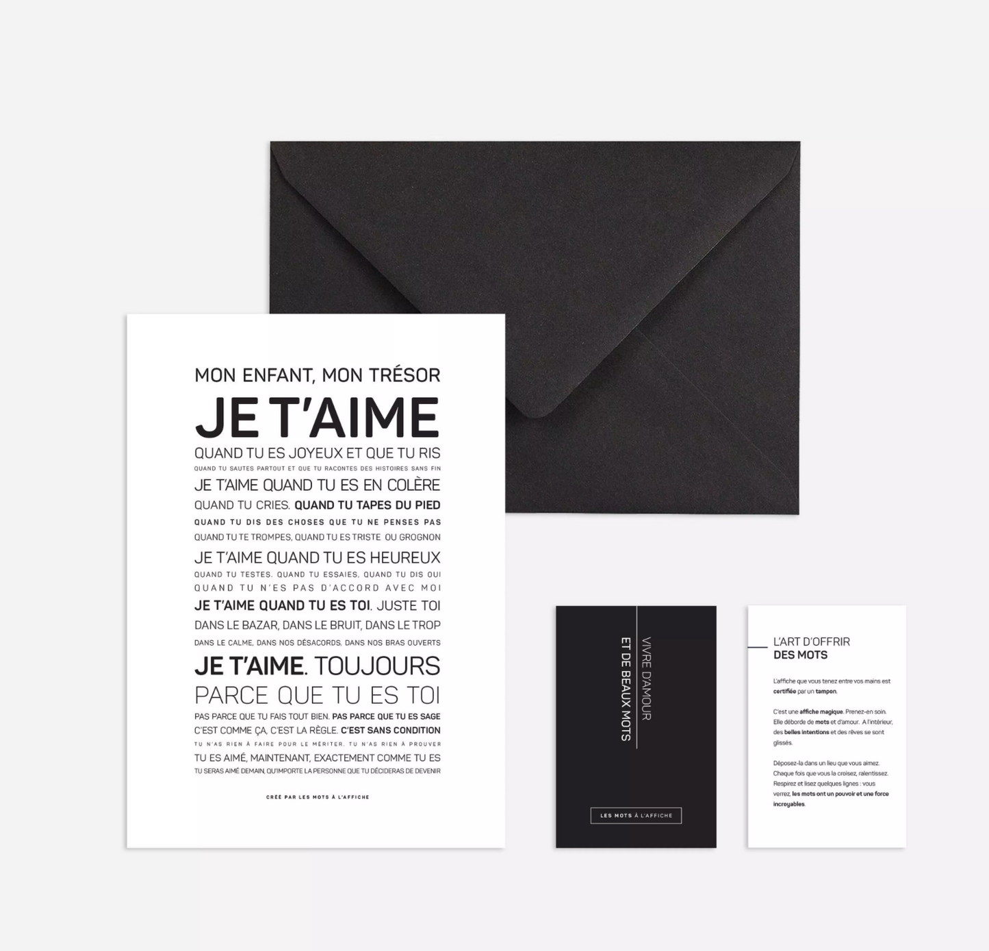 Affiche  Mon enfant, mon trésor – Je t’aime A6