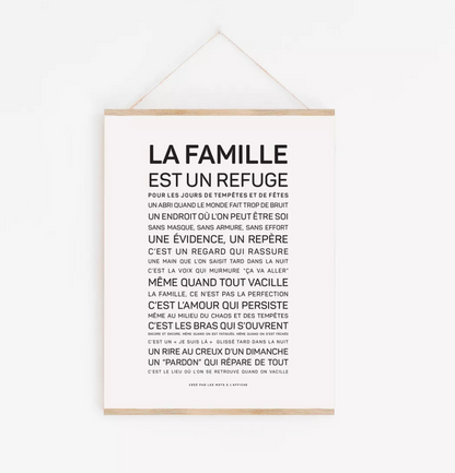 Affiche  La famille est un refuge A6