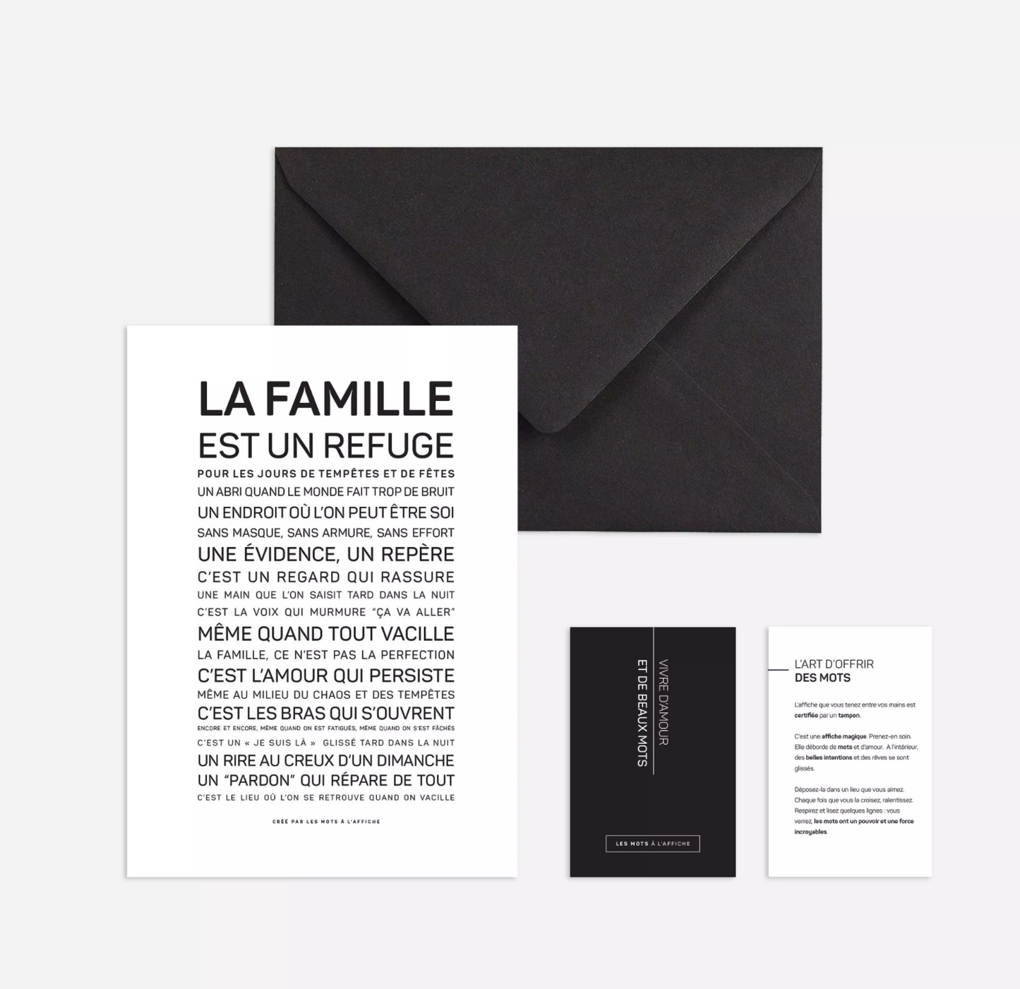 Affiche  La famille est un refuge A6