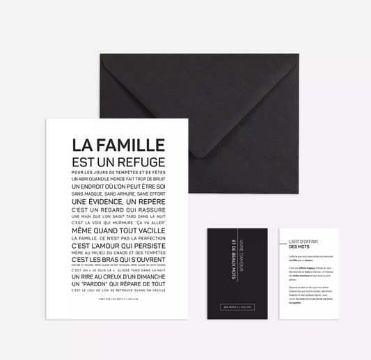 Affiche  La famille est un refuge A6
