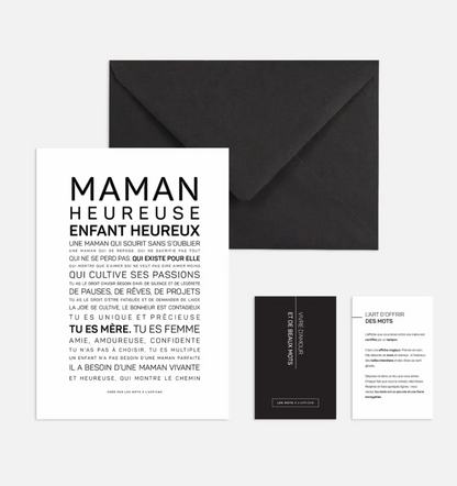 Affiche Maman heureuse – Enfant heureux A6