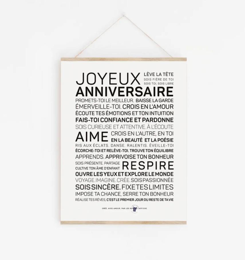 Affiche Joyeux anniversaire A6