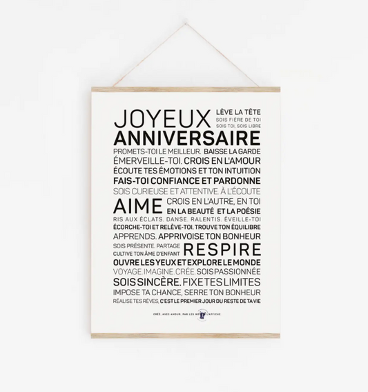 Affiche Joyeux anniversaire A6