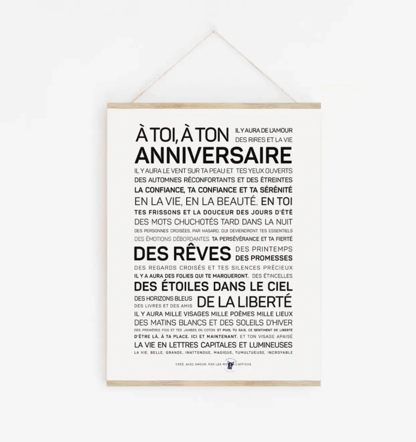 Affiche Anniversaire A6